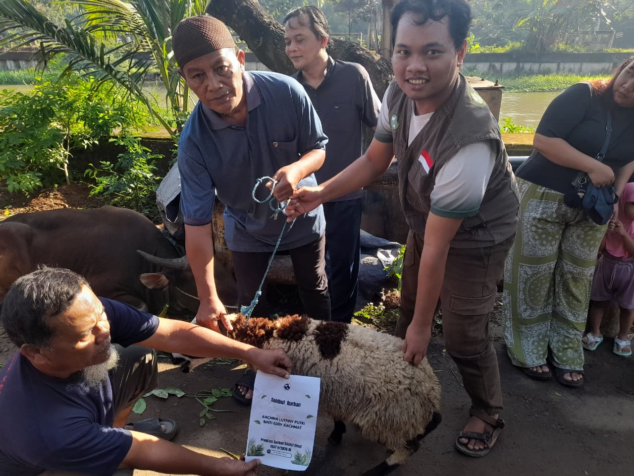 Daulat Umat Salurkan Hewan Qurban Idul Adha untuk Warga Terdampak Abrasi di Pekalongan dan Korban Penggusuran di Bekasi